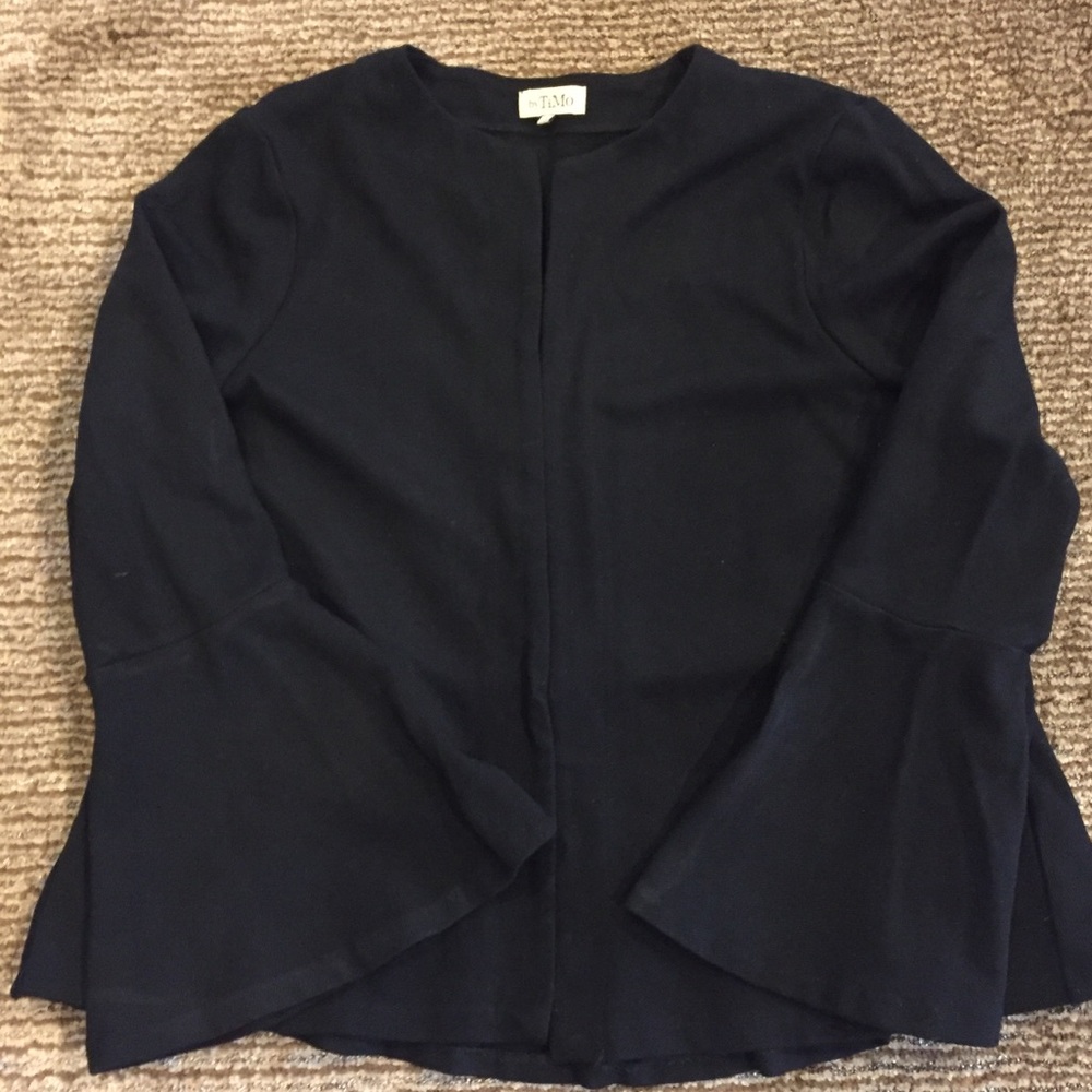 Black TiMo blazer with bell sleeves